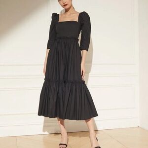 Cara Cara Black Blue Hill Midi Dress